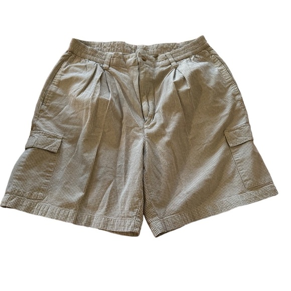 Pacific Beach brown and beige cargo shorts men's size 36, vintage - Picture 1 of 4